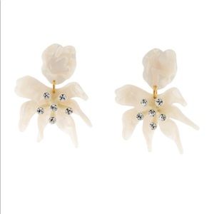 Lele Sadoughi Crystal Daffodil Clip On Earrings